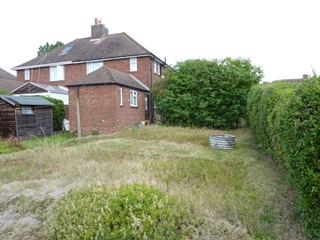 Rear of property