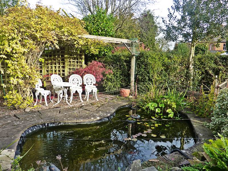 Pond and Seating Area